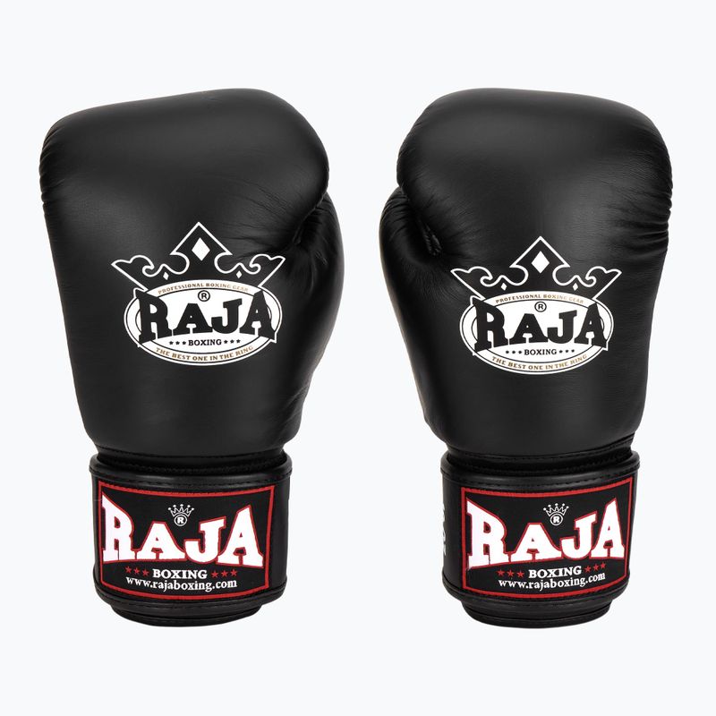 Рукавиці боксерські RAJA BOXING Single Standard Genuine Leather black 2
