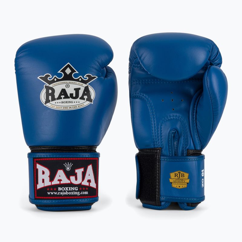 Рукавиці боксерські RAJA BOXING Single Standard Genuine Leather blue