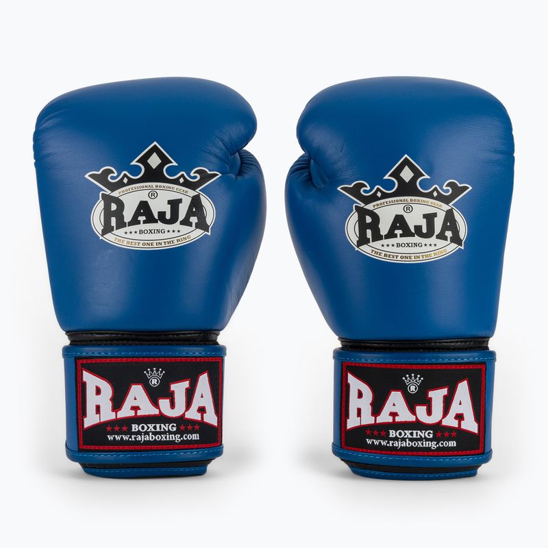 Рукавиці боксерські RAJA BOXING Single Standard Genuine Leather blue 2