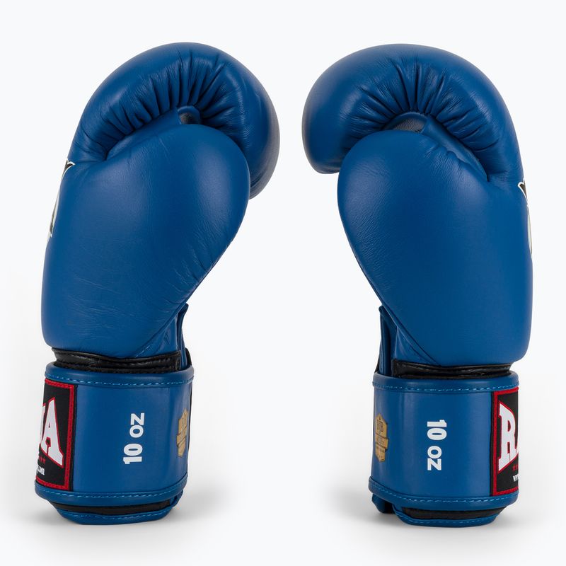 Рукавиці боксерські RAJA BOXING Single Standard Genuine Leather blue 4