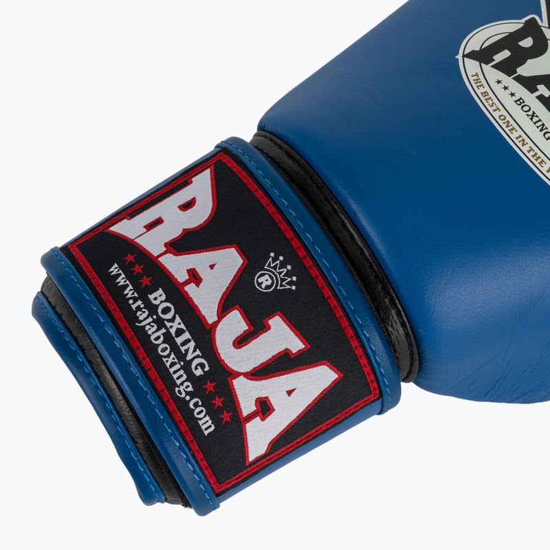 Рукавиці боксерські RAJA BOXING Single Standard Genuine Leather blue 6