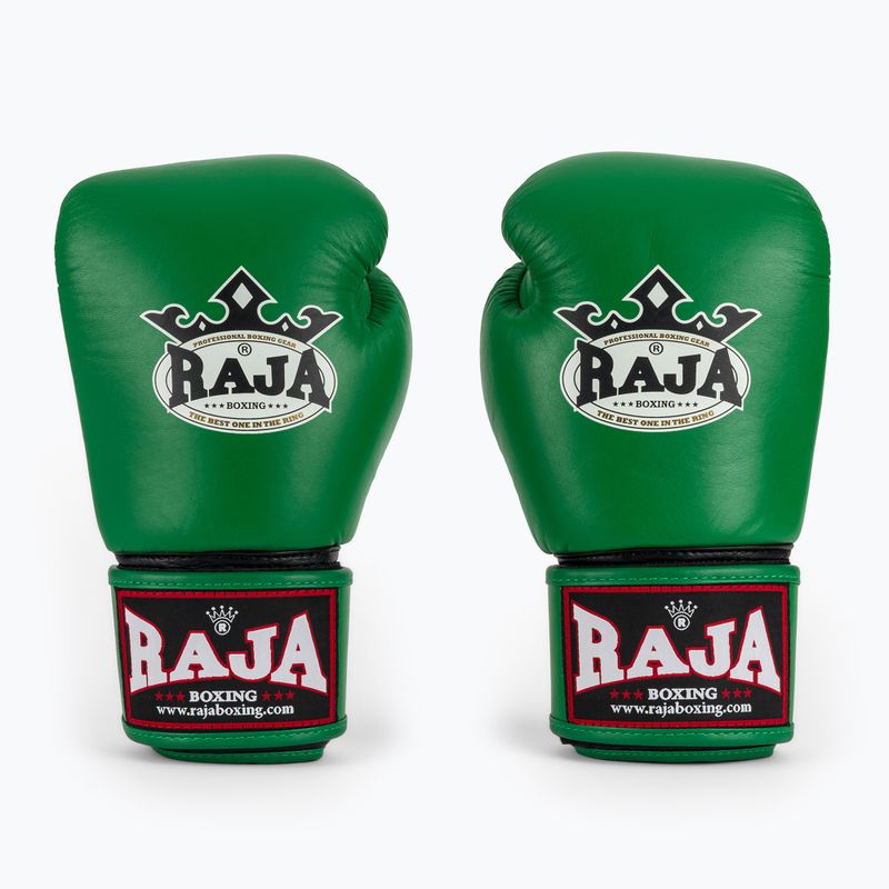 Рукавиці боксерські RAJA BOXING Single Standard Genuine Leather green 2