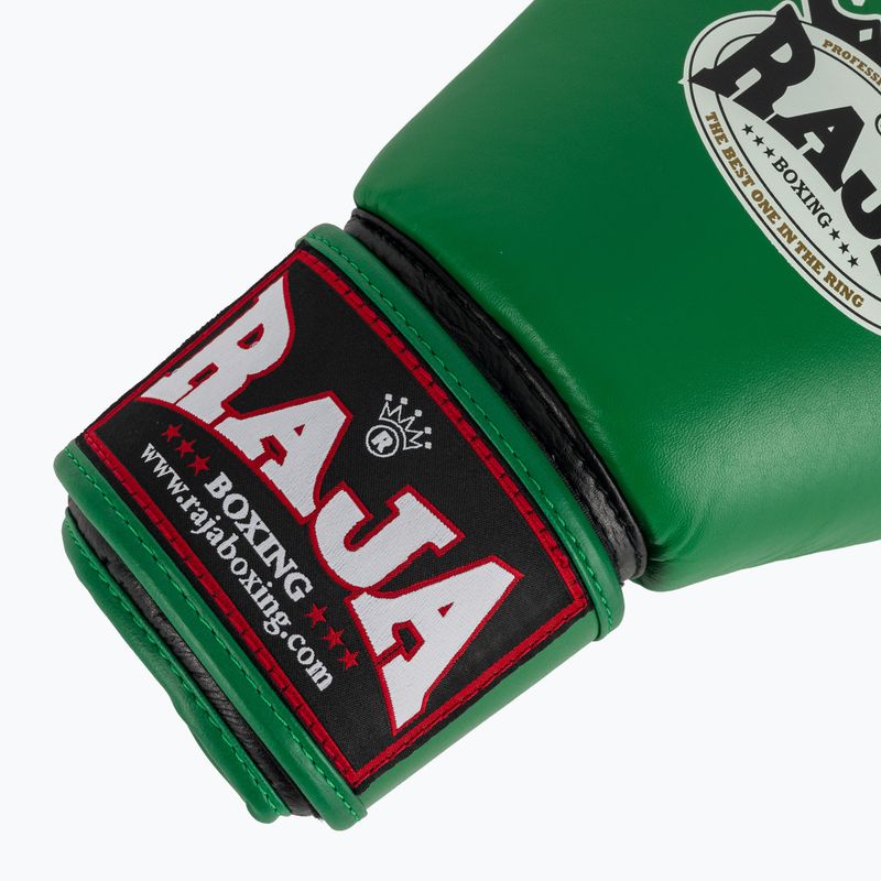 Рукавиці боксерські RAJA BOXING Single Standard Genuine Leather green 6