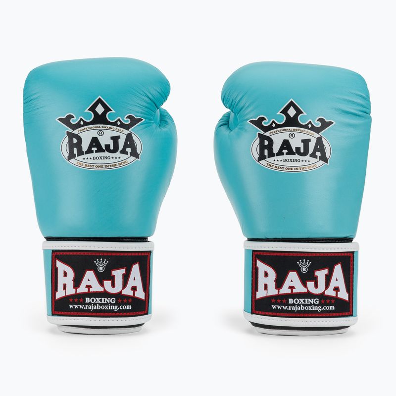 Рукавиці боксерські RAJA BOXING Single Standard Genuine Leather light blue 2