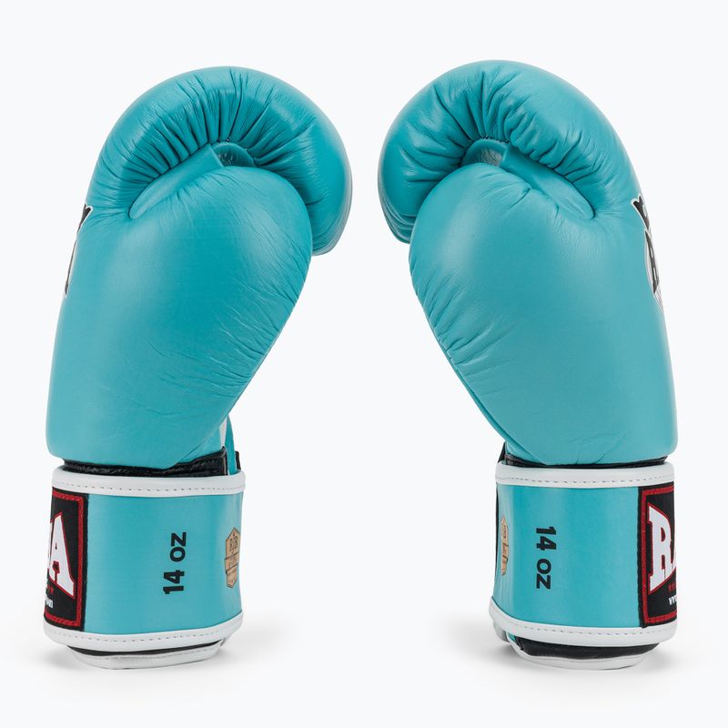 Рукавиці боксерські RAJA BOXING Single Standard Genuine Leather light blue 4