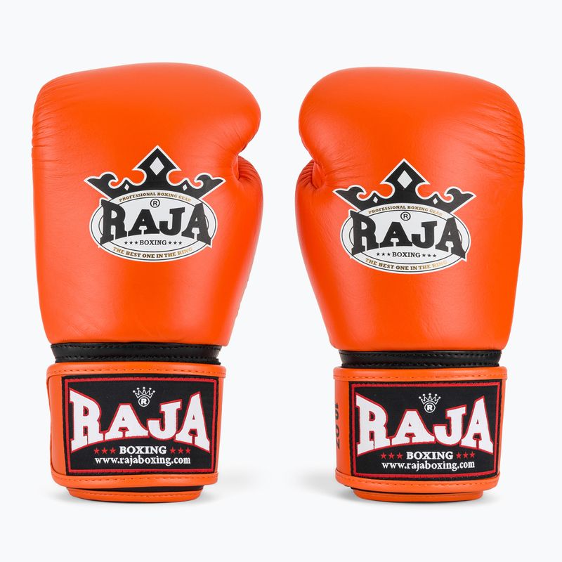 Рукавиці боксерські RAJA BOXING Single Standard Genuine Leather orange 2