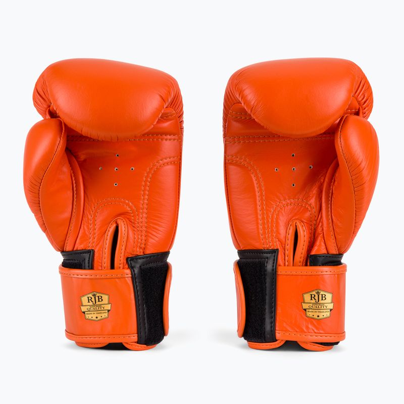 Рукавиці боксерські RAJA BOXING Single Standard Genuine Leather orange 3