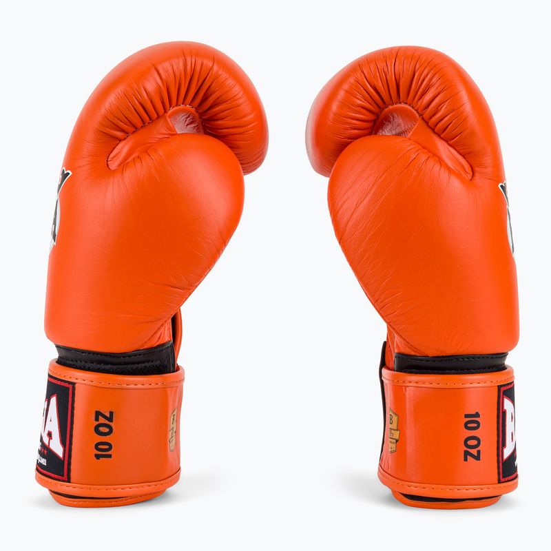 Рукавиці боксерські RAJA BOXING Single Standard Genuine Leather orange 4