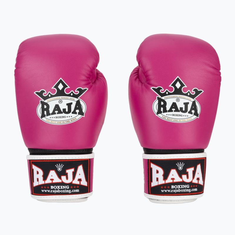 Рукавиці боксерські RAJA BOXING Single Standard Genuine Leather pink 2