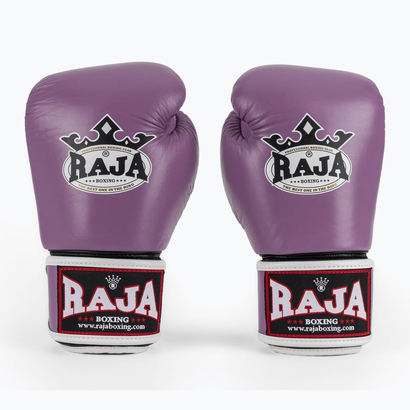 Рукавиці боксерські RAJA BOXING Single Standard Genuine Leather purple 2