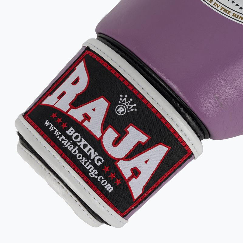 Рукавиці боксерські RAJA BOXING Single Standard Genuine Leather purple 6