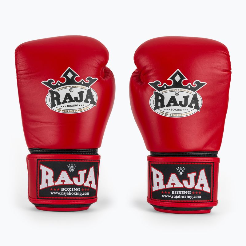 Рукавиці боксерські RAJA BOXING Single Standard Genuine Leather red 2