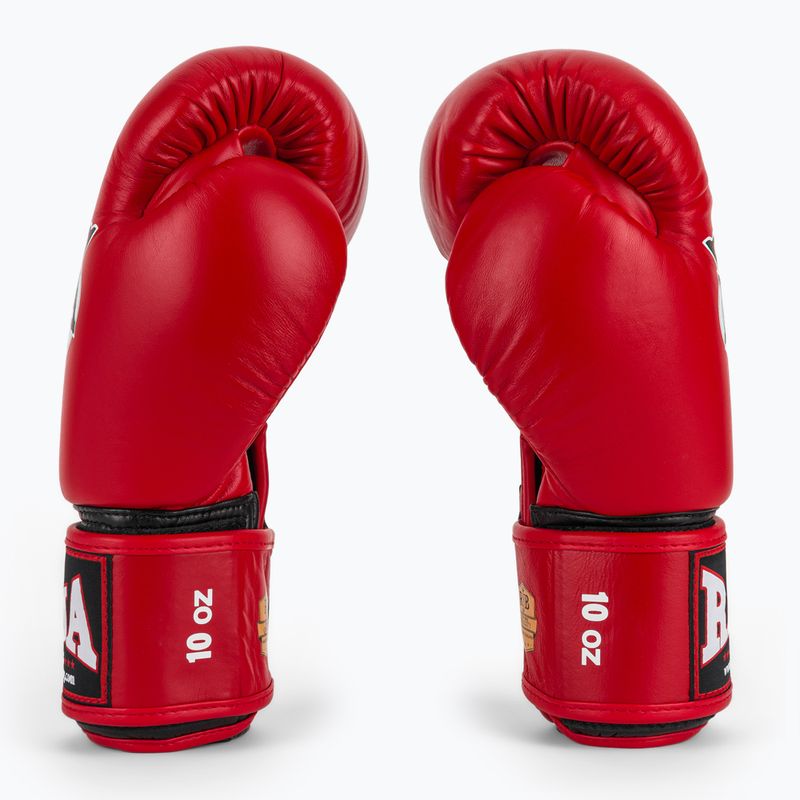 Рукавиці боксерські RAJA BOXING Single Standard Genuine Leather red 4