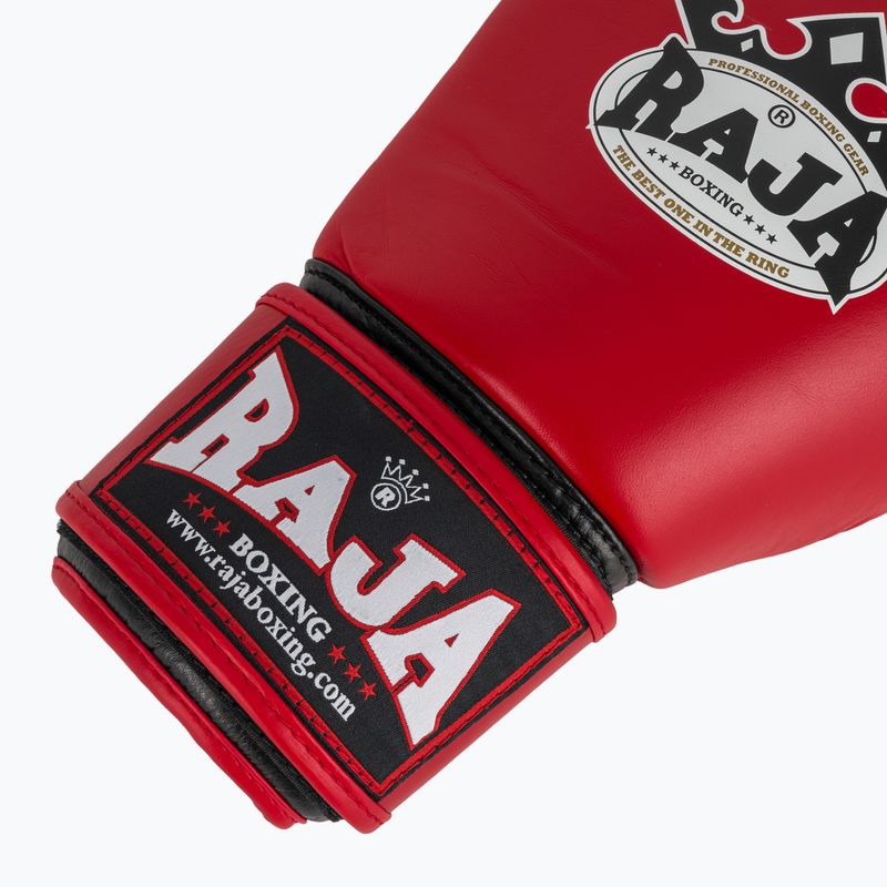 Рукавиці боксерські RAJA BOXING Single Standard Genuine Leather red 6