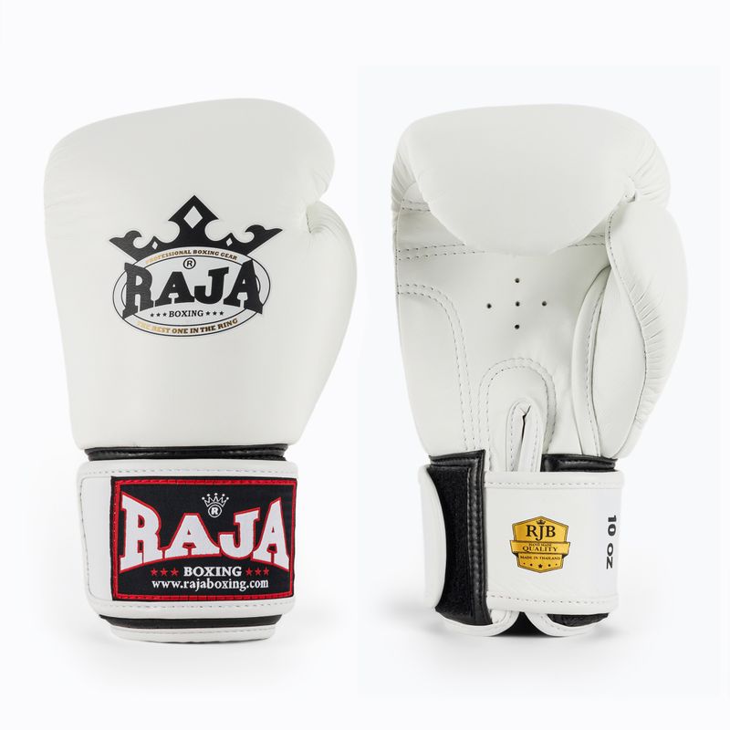 Рукавиці боксерські RAJA BOXING Single Standard Genuine Leather white