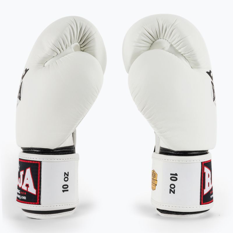 Рукавиці боксерські RAJA BOXING Single Standard Genuine Leather white 4