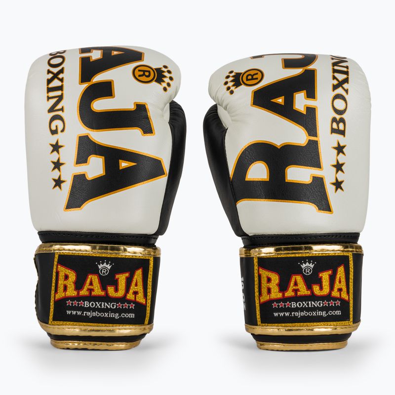 Рукавиці боксерські RAJA BOXING Origin Standard Genuine Leather white 2