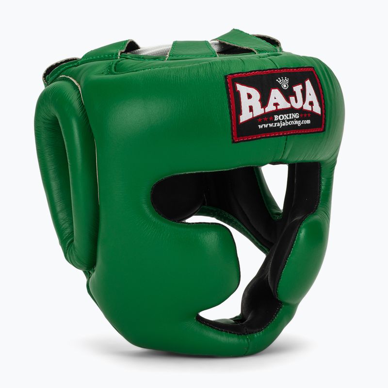 Шолом боксерський RAJA BOXING Genuine Leather green