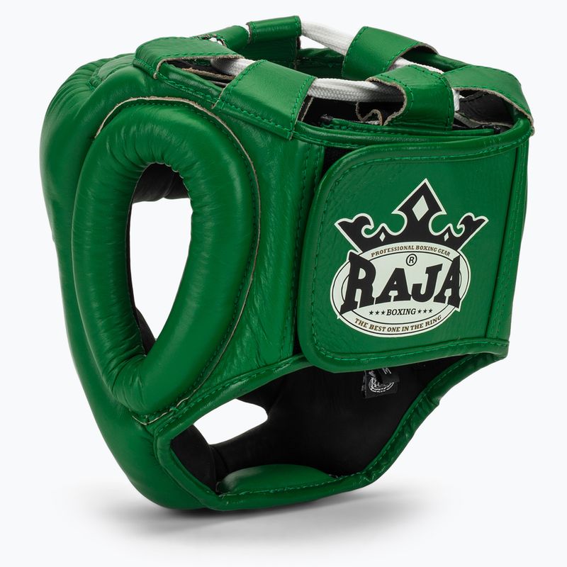 Шолом боксерський RAJA BOXING Genuine Leather green 3