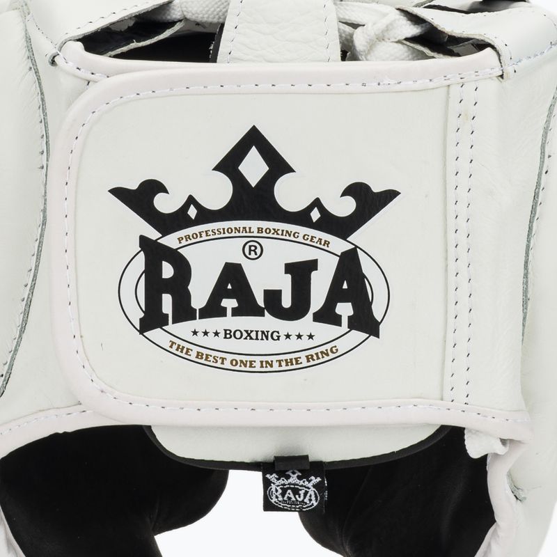 Шолом боксерський RAJA BOXING Genuine Leather white 5