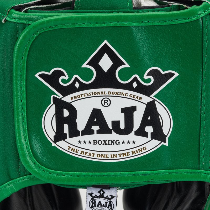 Шолом боксерський RAJA BOXING Semi Leather green 5