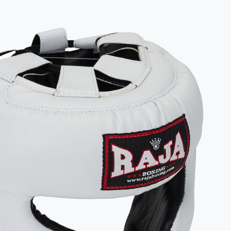 Шолом боксерський RAJA BOXING Semi Leather white 4
