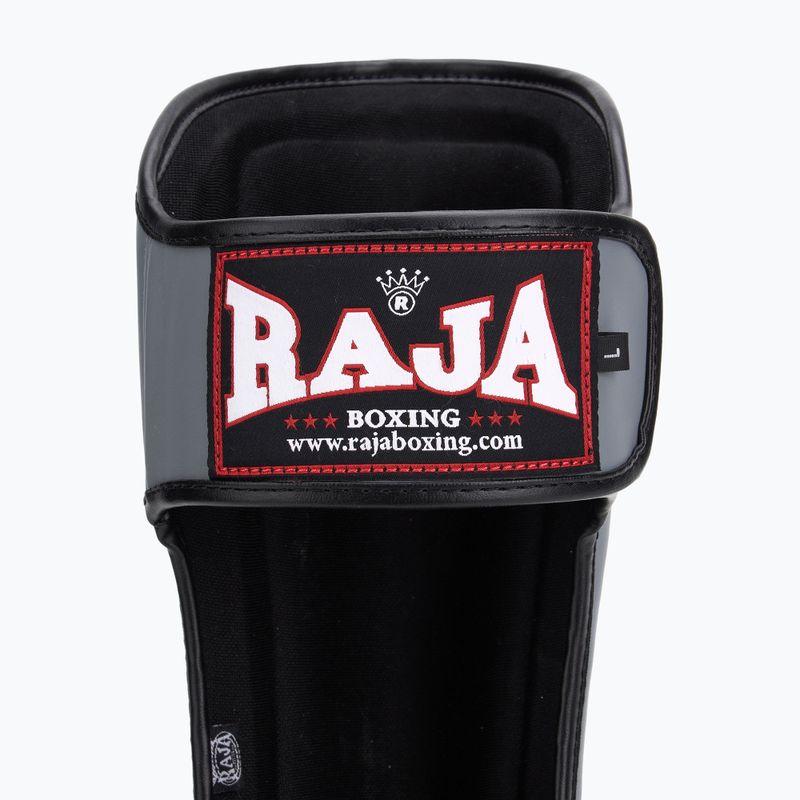 Захист гомілок та стоп RAJA BOXING Lightweight Shin Guards Genuine Leather grey 6