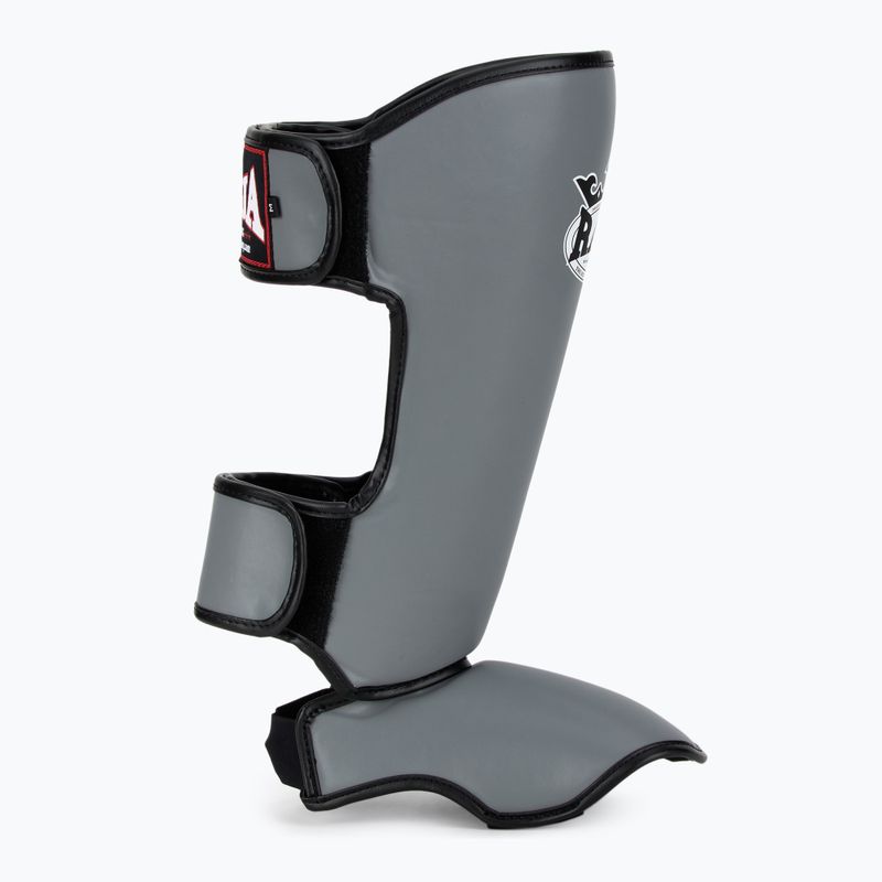 Захист гомілок та стоп RAJA BOXING Lightweight Shin Guards Semi Leather grey 2
