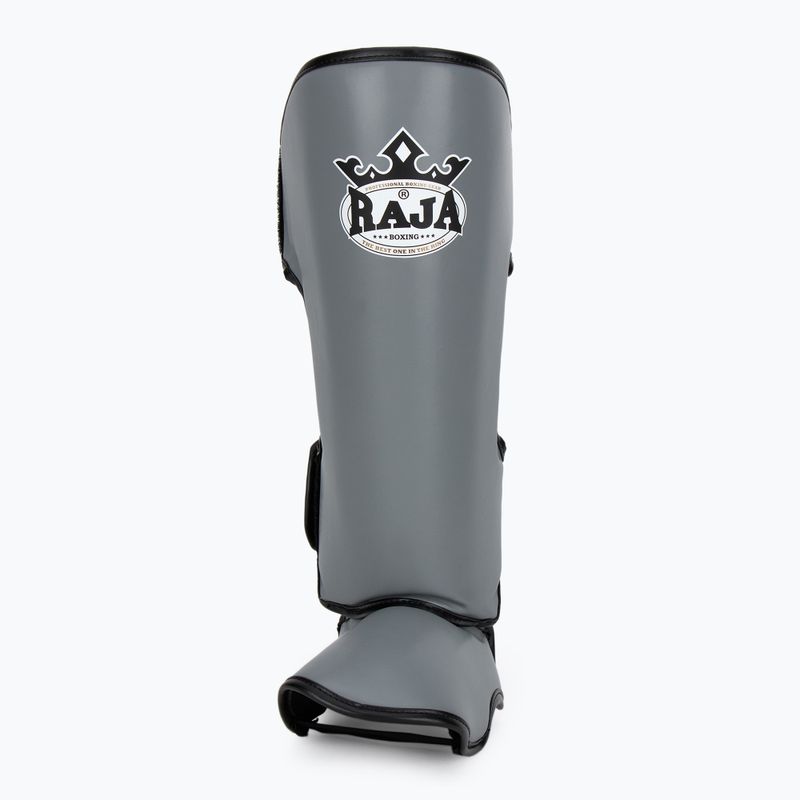 Захист гомілок та стоп RAJA BOXING Lightweight Shin Guards Semi Leather grey 4