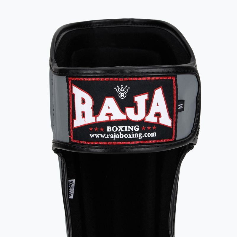 Захист гомілок та стоп RAJA BOXING Lightweight Shin Guards Semi Leather grey 6