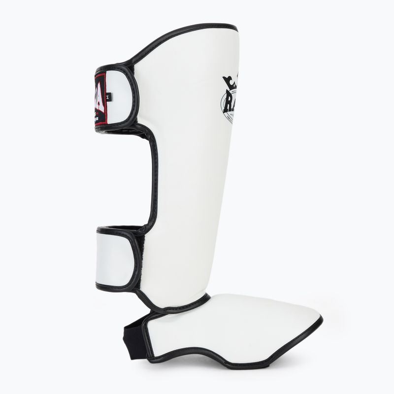 Захист гомілок та стоп RAJA BOXING Lightweight Shin Guards Semi Leather white 2