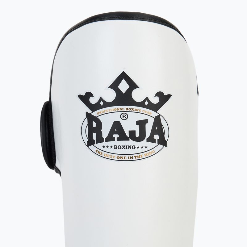 Захист гомілок та стоп RAJA BOXING Lightweight Shin Guards Semi Leather white 6