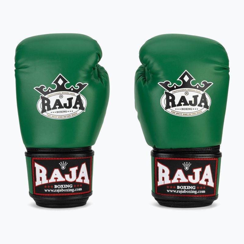 Рукавиці боксерські RAJA BOXING Single Semi Leather green 2