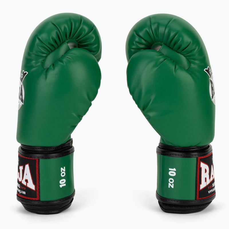 Рукавиці боксерські RAJA BOXING Single Semi Leather green 4
