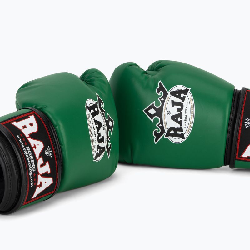 Рукавиці боксерські RAJA BOXING Single Semi Leather green 7