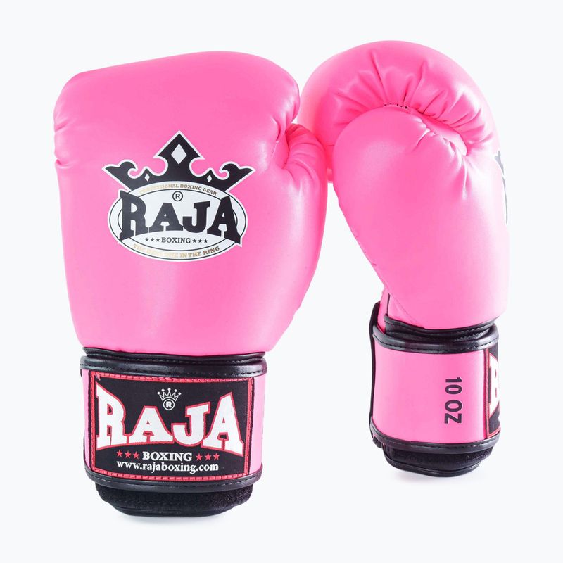 Рукавиці боксерські RAJA BOXING Single Semi Leather pink 2