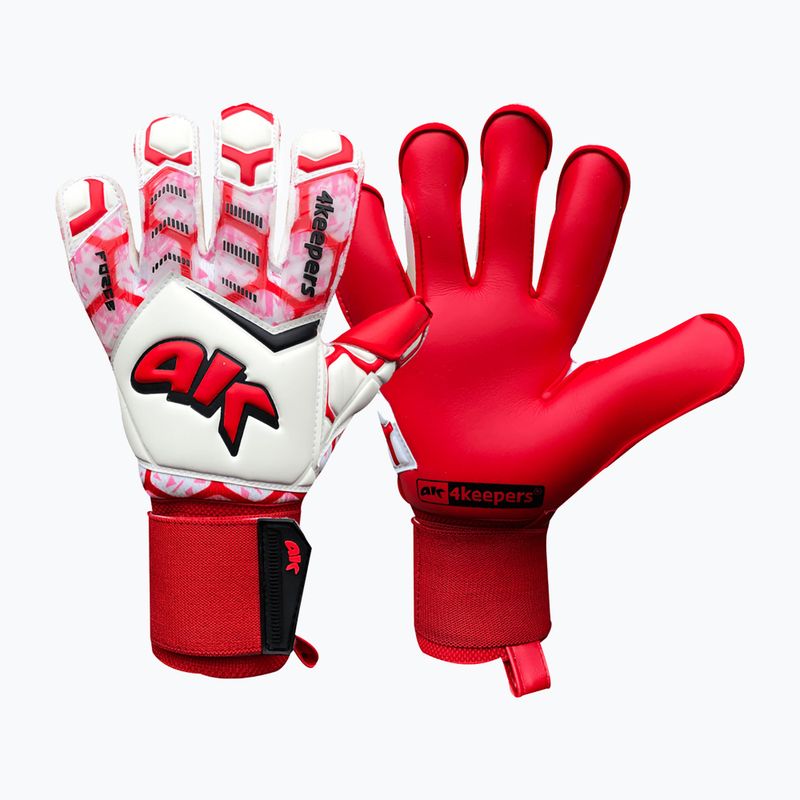 Рукавиці воротарські 4keepers Force V 4.20 HB білі/червоні 4