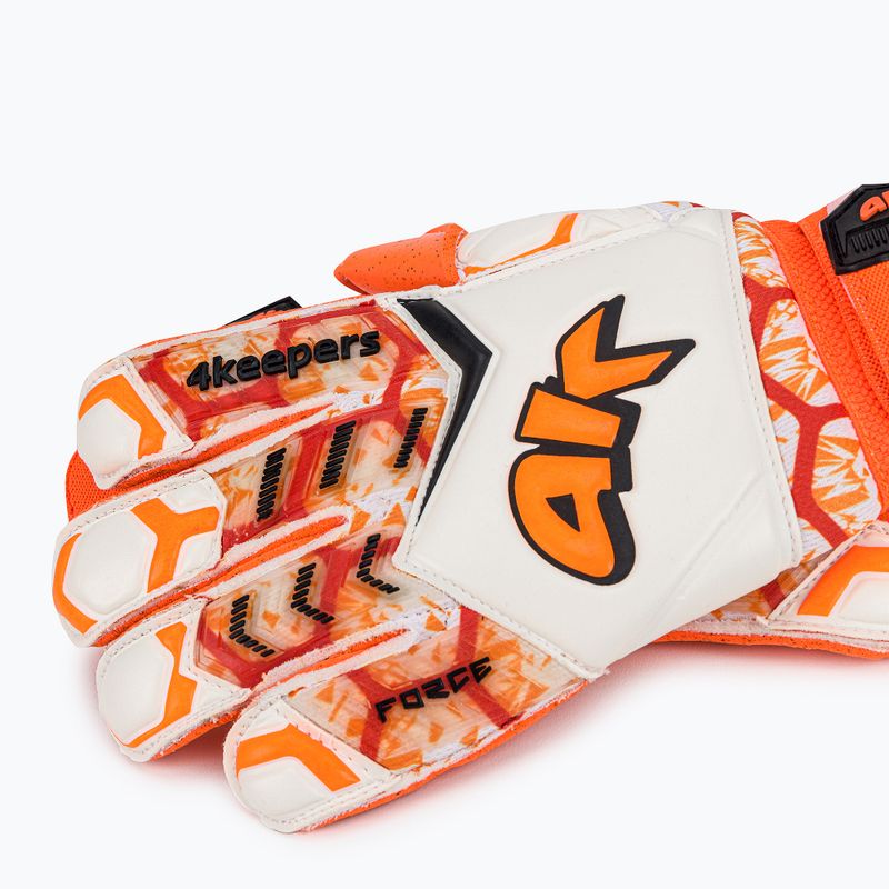 Рукавиці воротарські 4keepers Force V 2.20 RF білі/помаранчеві 4
