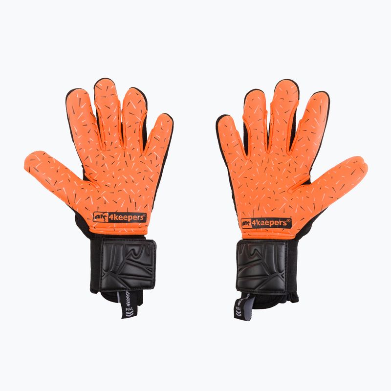 Рукавиці воротарські 4keepers Equip Flame NC чорні/різнокольорові 2