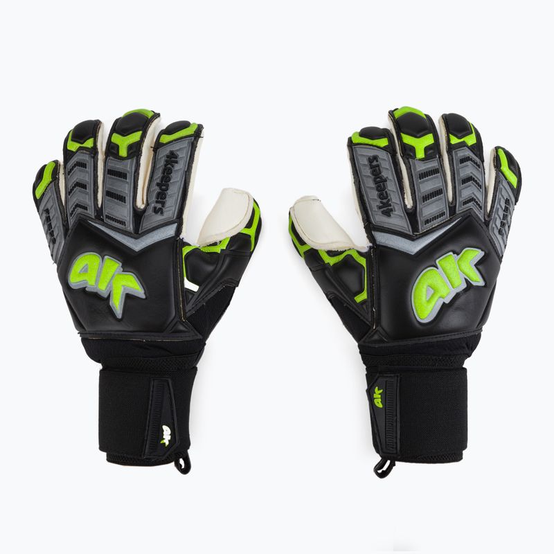 Рукавиці воротарські 4keepers Force V-1.20 Black Edition RF чорні/білі/жовті