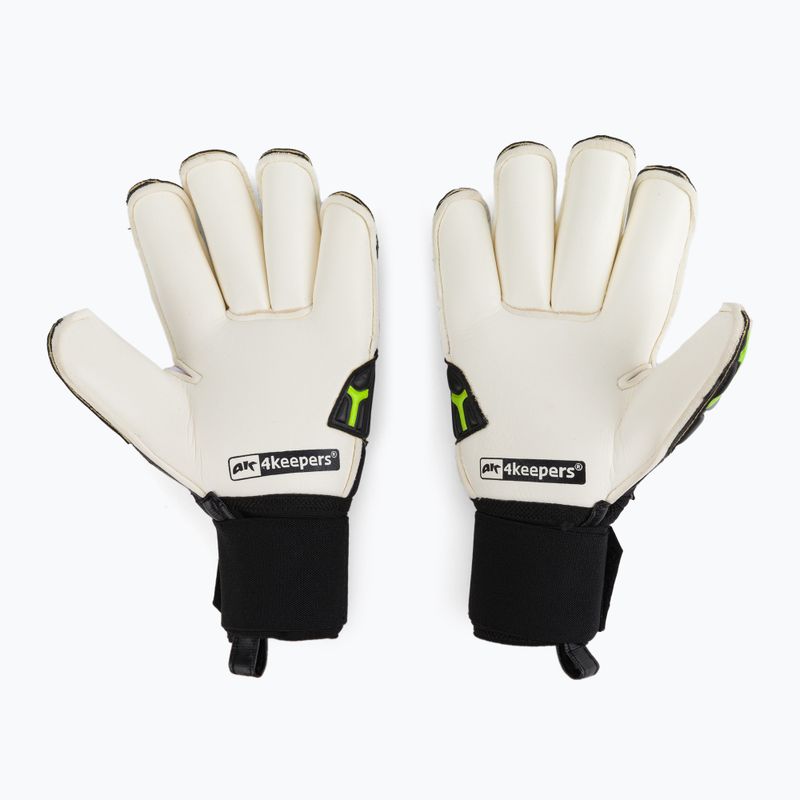 Рукавиці воротарські 4keepers Force V-1.20 Black Edition RF чорні/білі/жовті 2