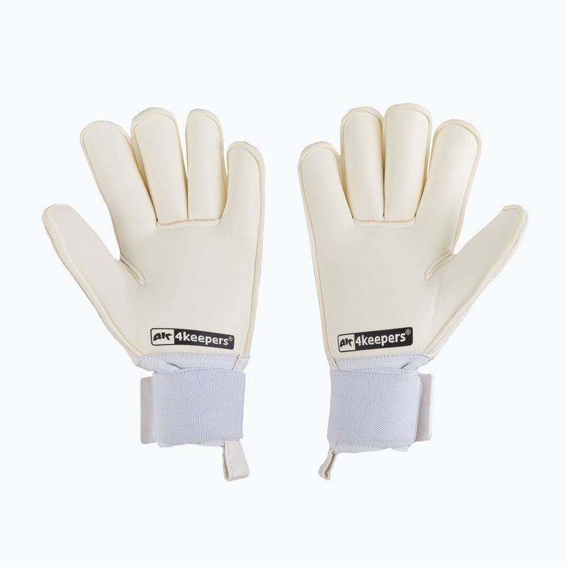 Рукавиці воротарські 4keepers Champ Carbo V RF Strap білі/жовті 2