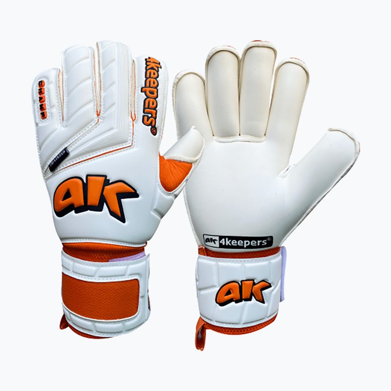 Рукавиці воротарські 4keepers Champ Training V RF білі/помаранчеві 6