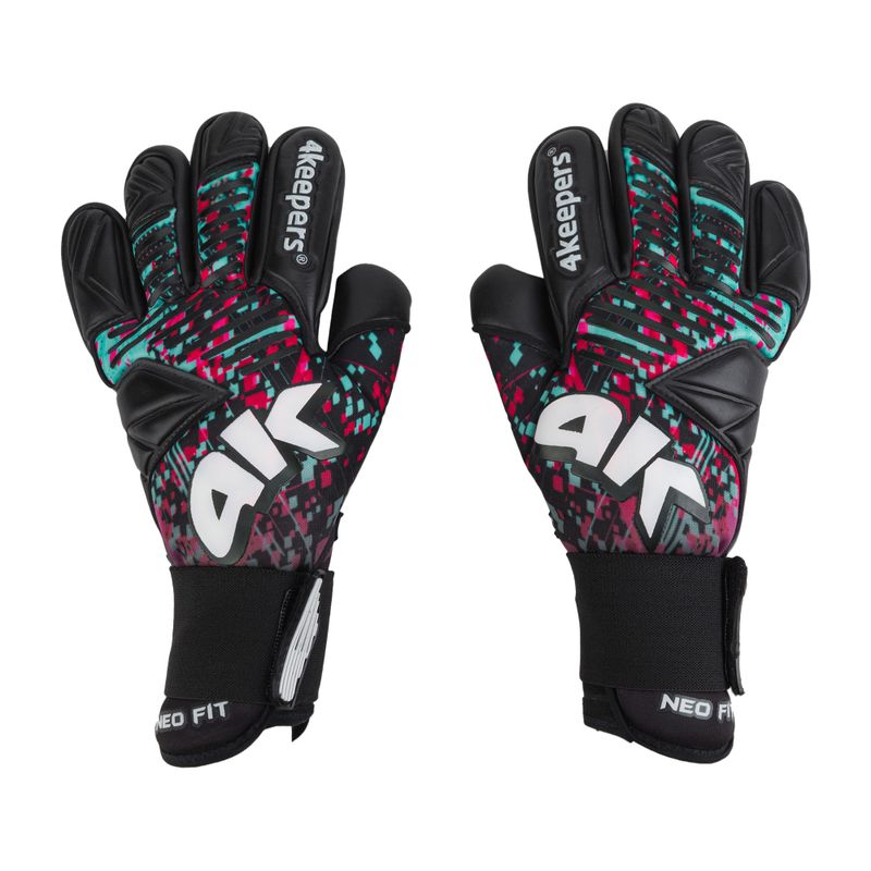 Рукавиці воротарські 4keepers Neo Cosmo NC чорні/білі/зелені/червоні