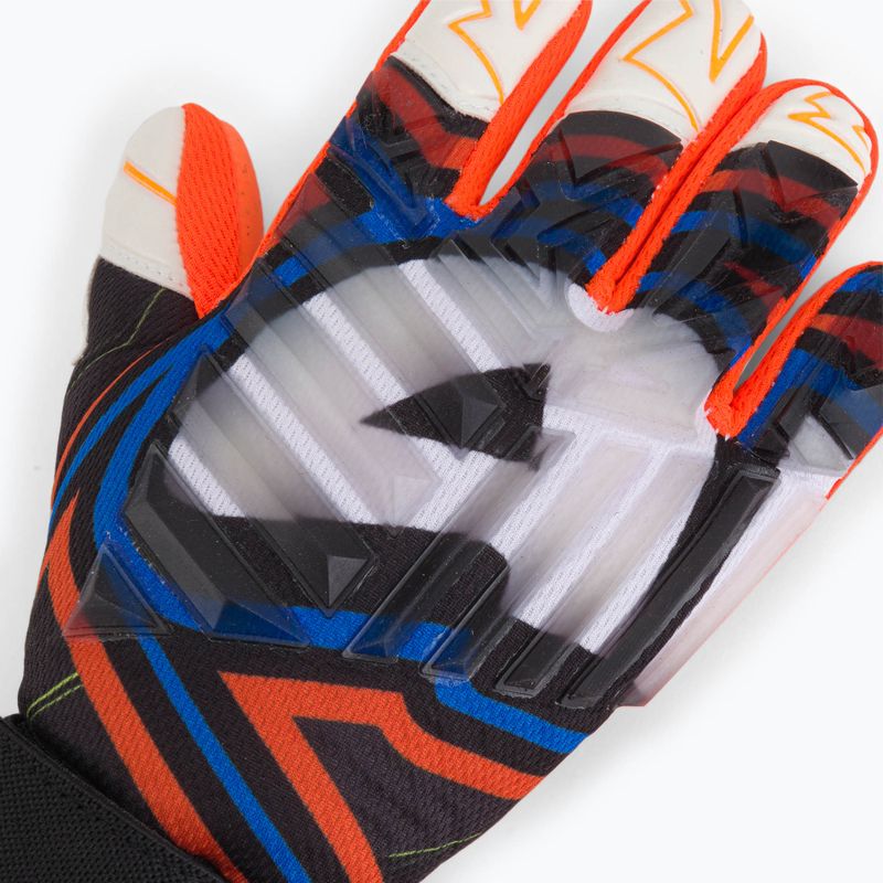 Рукавиці воротарські дитячі 4keepers Evo Lanta NC чорні/білі/блакитні/помаранчеві 3