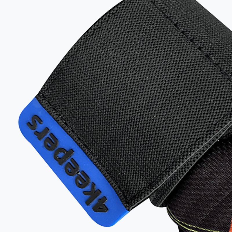 Рукавиці воротарські дитячі 4keepers Evo Lanta NC чорні/білі/блакитні/помаранчеві 9