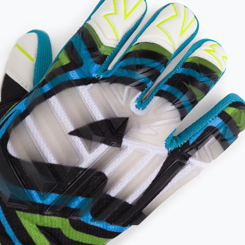 Рукавиці воротарські дитячі 4keepers Evo Amson NC чорні/білі/жовті/блакитні 3
