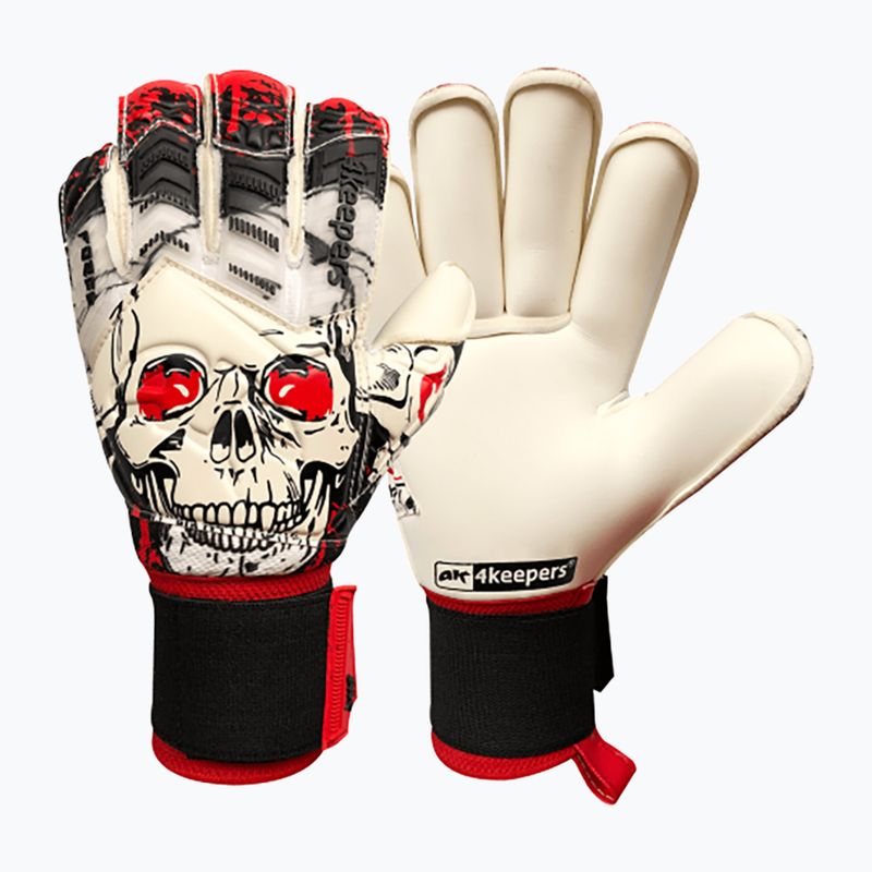 Рукавиці воротарські 4keepers Force Halloween RF білі/чорні/червоні 9