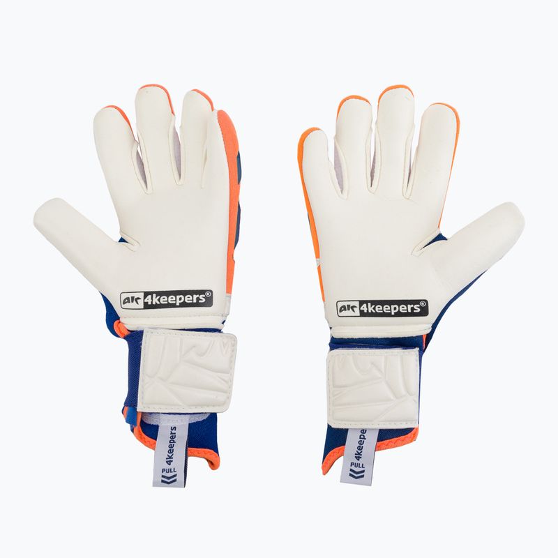 Рукавиці воротарські дитячі 4keepers Equip Puesta NC Jr блакитні/помаранчеві 2