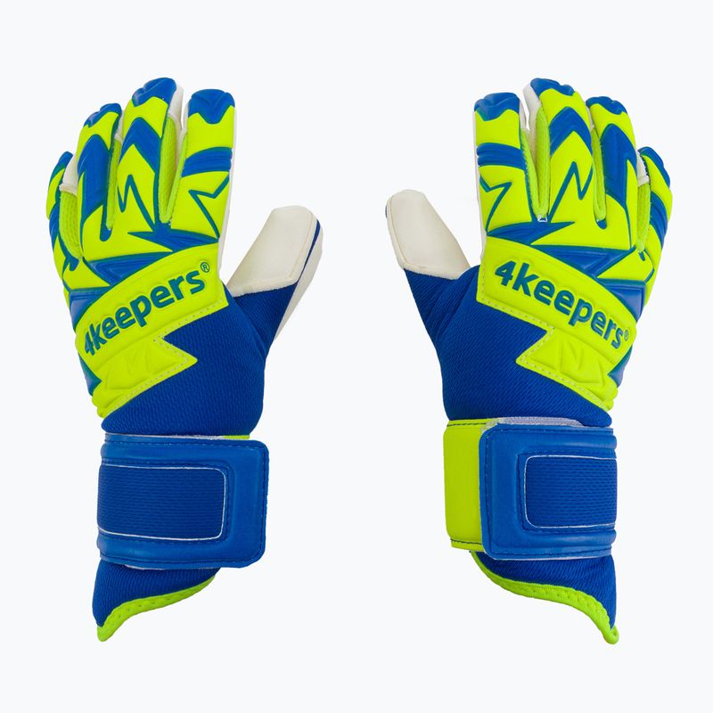Рукавиці воротарські дитячі 4keepers Equip Breeze NC Jr блакитні/зелені